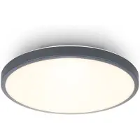 Briloner Competo – LED Plafondlamp met warm wit licht – 12W – 1.300Lm – Ø24 cm – antraciet