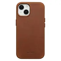 Accezz Vintage Leather Magsafe Backcover voor de Apple iPhone 14 - Tabacco Cognac