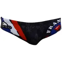 Turbo France Coq Swimming Brief Zwart 5-6 Years Jongen
