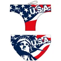 Turbo Liverty Usa Swimming Brief Rood,Blauw 7-8 Years Jongen