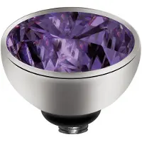 Melano Twisted Basic CZ Steentje Purple | Zilver