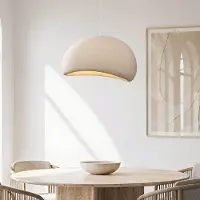 LumenXL Wabi Sabi hanglamp Urban Stone met zandbeige steenmotief - 50 x 34 cm