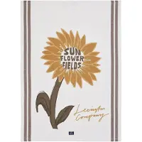 Lexington Sun Flower Theedoek 50x70 Cm - Keukenhanddoeken Biologisch Katoen White - 12533006-1652-KT10