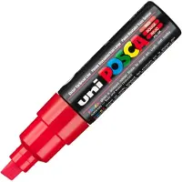 Posca acrylmarker - beitelpunt PC-8K - 8 mm - wit