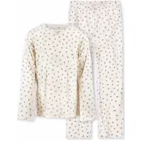 Little label pyjama met bloemen print Ecru Meisjes Stretchkatoen Ronde hals - maat 110/116