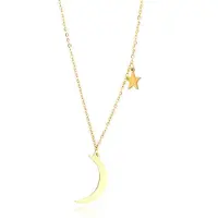 LGT JWLS Hippe dames ketting Moon Star Goudkleurig