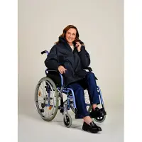 4Care Rolstoeljas winter | Rolstoeljassen & Rolstoelponcho's | Aangepaste jas rolstoel | Donkerblauw | M