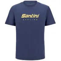 Santini - Coloured Branded T-Shirt - T-shirt S, blauw