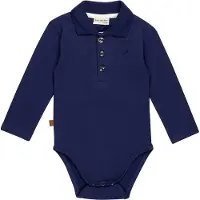 Frogs and Dogs - Polo Romper 1x1 Rib Baby | Patriot Blauw - Katoen - Maat 62