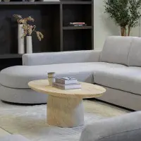 Giga Meubel Salontafel Myrna Ovaal Travertin 120cm