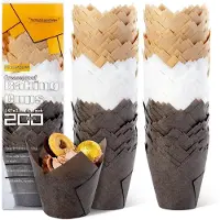 BOTC papieren muffinhoesjes - Set van 200 - Muffinvormpjes - Cupcakevormpjes - Voor Feestjes, bruiloften, verjaardagen en Kerstmis