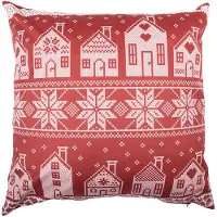 Clayre & Eef Kussenhoes 45x45 cm Rood Polyester Kerst