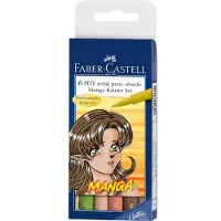Faber-Castell PITT Artist Brush 6-set Manga Kaoiro