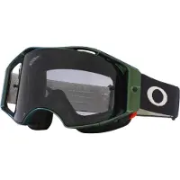 Oakley Airbrake MTB Goggle Black Green / Light Grey / Ref : OO7107-27