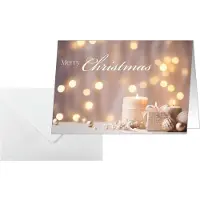 Sigel Kaarsen Kerstkaart 2 x 21,1 cm Beige 50 Stuks