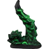 XR Brands glowzilla - glow-in-the-dark siliconen dildo - groen/zwart