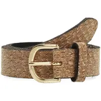 Manfield Beige leren riem | Maat adult