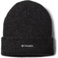 Columbia Whirlibird Cuffed Beanie Unisex Muts - Black, Graphite Marled, Logo - Maat O/S