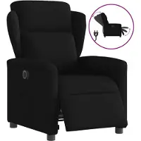 vidaXL Fauteuil verstelbaar elektrisch stof zwart