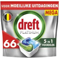 Dreft Platinum All In One Vaatwastabletten - Original - 66 Capsules