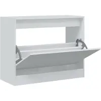 vidaXL Schoenenkast 80x34x63 cm bewerkt hout wit