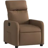 vidaXL Fauteuil verstelbaar stof bruin