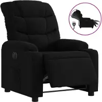 vidaXL Fauteuil verstelbaar elektrisch stof zwart