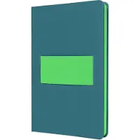 Sigel LS204 Notitieboek Linescape Hardcover DIN A5 Geruit Middelblauw, Neon-groen Aantal paginas: 88