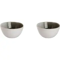 Palmer - Nordic - Schaal - Kom - 2 stuks - 90 cl - ø 15 cm - Wit/Groen - Stoneware - Bordenset