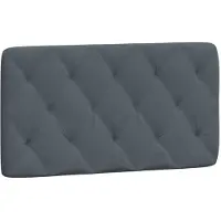 vidaXL Hoofdbordkussen 100 cm fluweel donkergrijs