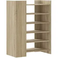 vidaXL Schoenenkast 74,5x37,5x100 cm bewerkt hout sonoma eikenkleurig