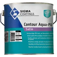 Sigma Contour Aqua Satin / Watergedragen Houtlak Zijdeglans RAL 9010 | Zuiver Wit 2.5L