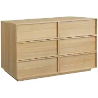 Sweeek Ladekast houtlook met 6 lades 120cm Naturel
