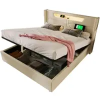 OKWISH Uitschuifbaar bed 140*200, Dagbed, Gestoffeerd bed, Kinderbed zonder matras, Multifunctioneel bed, Gastbed met lattenbodem, Grijs