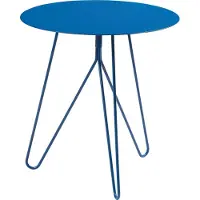 En.casa Bijzettafel Nopimi rond metaal 45x43 cm blauw mat []