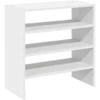 vidaXL Schoenenrekken 2 st stapelbaar 60x30x30,5 cm wit