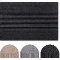 Blumtal Japandi Deurmat - Anti-slip - Polyester 40 x 60 cm - Antraciet - Gestreept