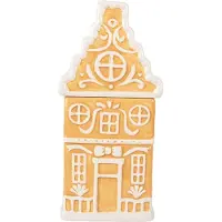 Clayre & Eef Voorraadpot Deksel Gingerbread house 13x11x24 cm Bruin Keramiek