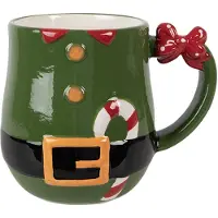 Clayre & Eef Mok Kerstman 400 ml Groen Keramiek