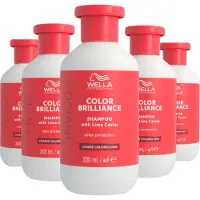 Wella Invigo Color Brilliance Shampoo Gekleurd & Dik Haar 300ml - 5 Stuks - Voordeelverpakking