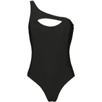 Black premium by emp Zwempak - Asymmetric Swimsuit - S tot M - voor Vrouwen - zwart | Maat M