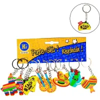 BG Sleutelhangers Piñata – Kortingset van 12 stuks – Mexicaanse Fiesta Tashangers – Uitdeelcadeau & Traktatie