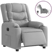 vidaXL Fauteuil elektrisch verstelbaar stof lichtgrijs-VXL-3206567