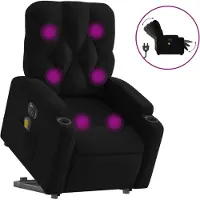vidaXL Sta-op-massagestoel elektrisch verstelbaar stof zwart