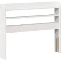 vidaXL Hoofdbord met schappen 90 cm massief grenenhout wit