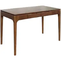 Sweeek - Tafel/bureau rubberhout essenfineer 2 laden - l 120 x b 60 x h 76 cm - alienor