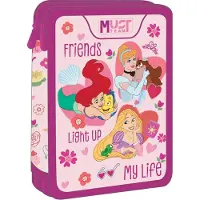 Disney Princess Friends dubbele etui “Light Up My Life” – 15 × 21 × 5 cm – volledig gevuld