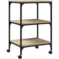 vidaXL Printerkastje 3-laags 50x41x75 cm bewerkt hout sonoma eiken