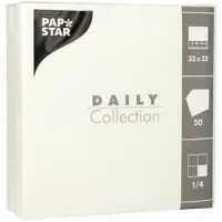 Papstar lunchservetten, 320 x 320 mm, 3-laags, wit, 50 stuks