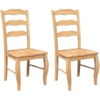 vidaXL Eetkamerstoelen 2 stuks natuurlijk massief hout rubber